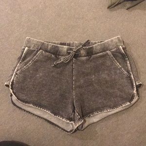 Grey Acid Wash Shorts